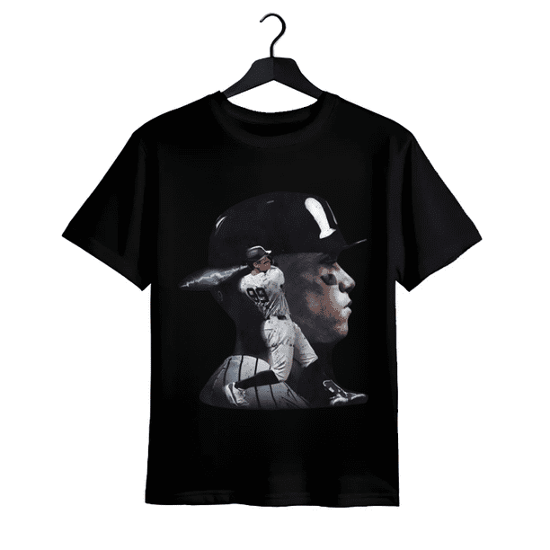 Mens Summer Tee aaron Judge New York Custom Comic Style Baseball Custom Graphic T-Shirt Crewneck Cotton Menswear Top