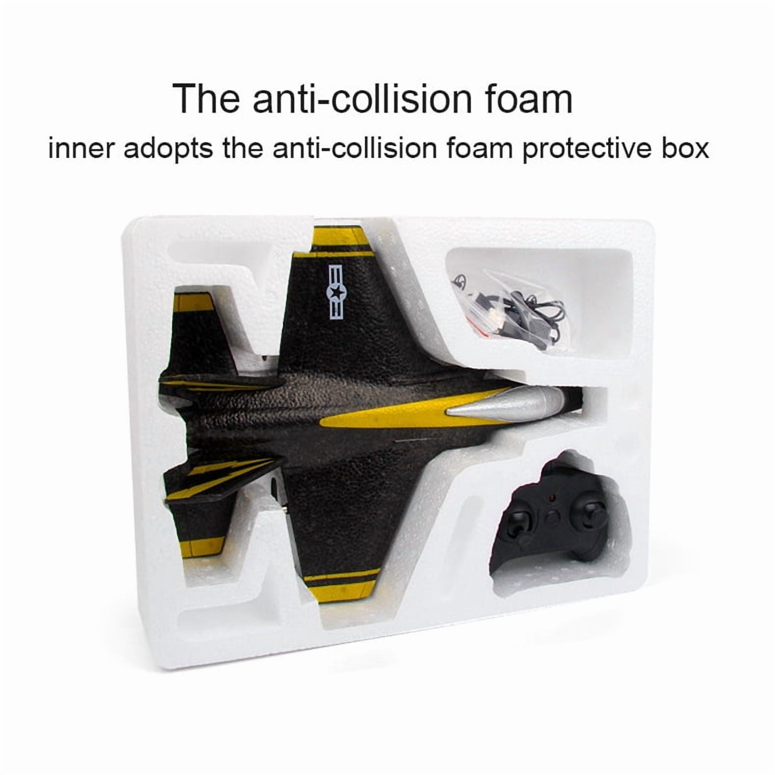 FX635 2-Channel RC Airplane, 2.4GHz Radio Control Jet with 120m Range, EPP Foam Construction