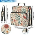 thumbnail image 2 of FORMRS Zipper Binder with Shoulder Strap 1.5-inch Ring 500 Sheet Capacity File Bag, Watercolor Leaves, 2 of 5