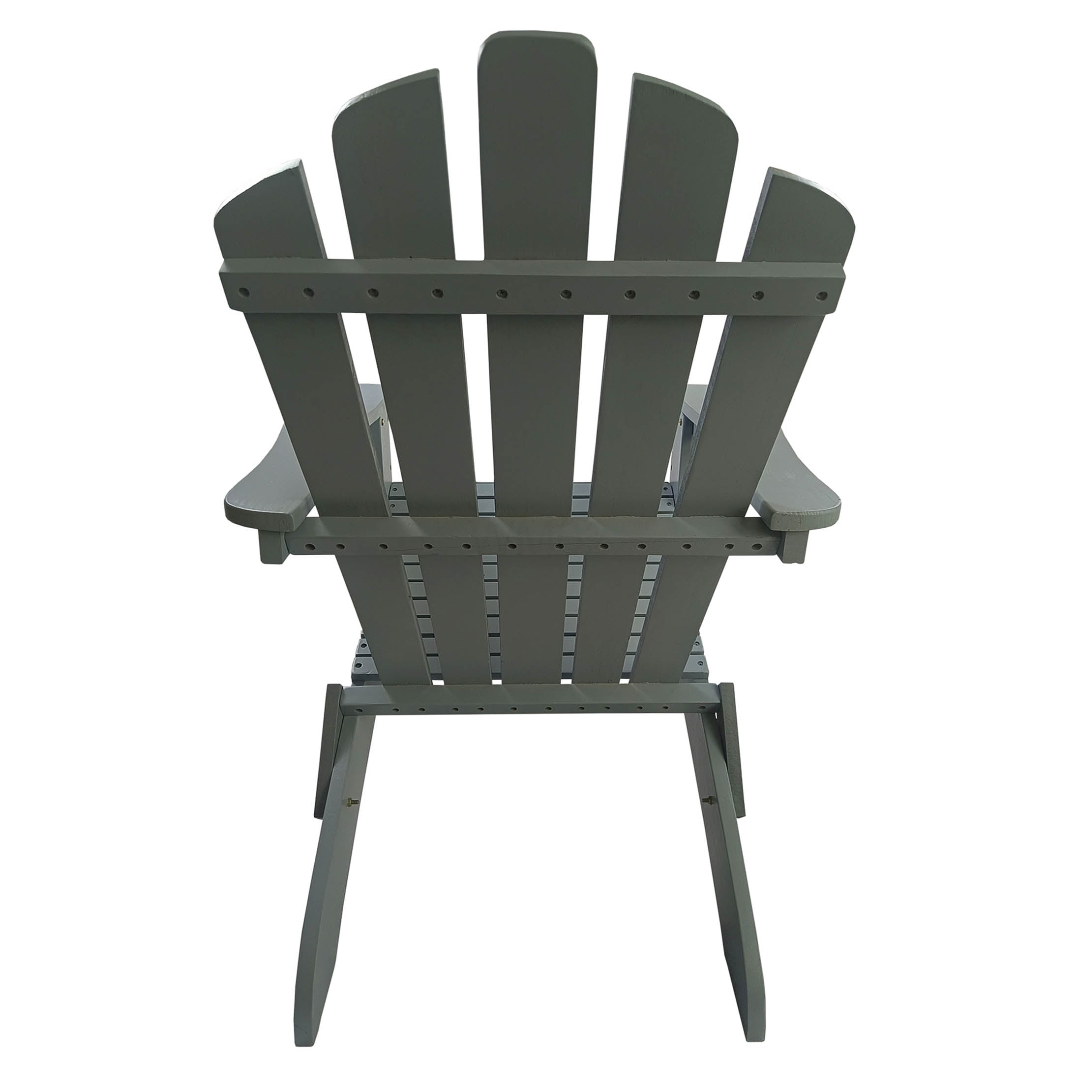 COSMOS Grey Foldable Solid Wood Adirondack Chair for Patio or Garden, Outdoor Indoor Use