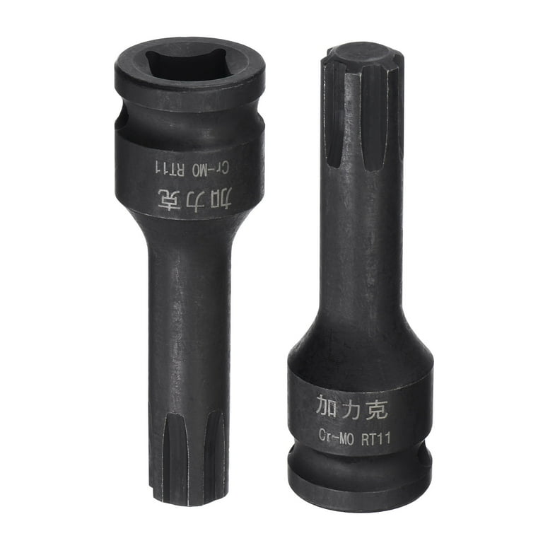 Uxcell 0.43'' Impact Ribe Bit Socket, 3/8