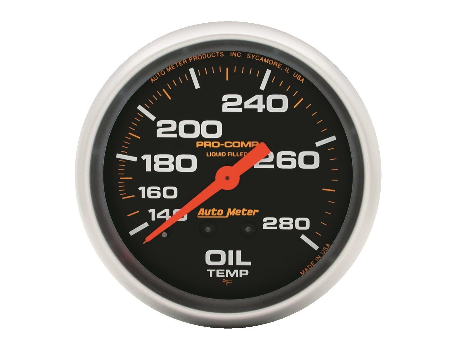 Auto Meter 4741 Carbon Fiber Mechanical Oil Temperature Gauge