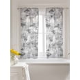 thumbnail image 3 of Grey Abstract Curtains 54 Inch Length, Sheer Curtains for Bedroom Living Room Window Modern Oil Painted Art Contemporary Rod Pocket Voile Drapes Kitchen Curtains Small Half Window 52"x54" 2 Panels, 3 of 6