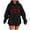 Black, variant on BiZtdJrK Women Cute Hoodie Shirts Heart Graphic Long Sleeve Pullover Sweatshirts Drawstring Loose Fit Casual Hooded Sweatshirt with Pocket Brown XXL