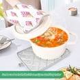 thumbnail image 3 of Yayeee Pot Holders Kitchen Heat Resistant with Pockets 7"x9.8" Cotton Oven Cooking Hot Pads, Pink Cartoon Ice Cream, 3 of 7