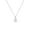 Crystal Clear, variant on 1928 Jewelry Silver Tone Oval Cubic Zirconia Pendant Necklace For Women 16" + 3" Extender
