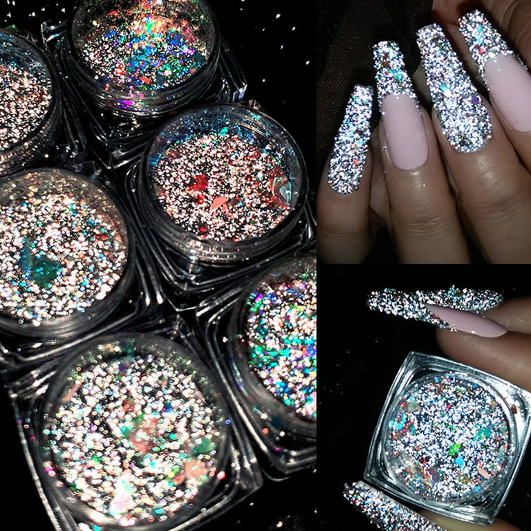 Diamond Nail Powder Shiny Reflective Crystal Pigment Nail Glitter