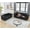 Black, variant on YWEN 2 Piece 81" 3-Seater + 58" Loveseat Velvet Sofa Set,Buttons Tufted and Square Arm,Inlaid Gold Nail Heads and 4 Golden Metal Legs for Living Room