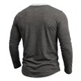 thumbnail image 6 of Mens Shirt, Men's Long Sleeve Shirts T-Shirts Casual Pullover Shirt Soft Stretch Basic Tees Fall Tops Dark Gray XXXL, 6 of 8