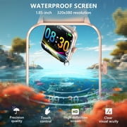 Smart Watch fits for Android and Apple iPhone, Blackview R50 IP68 Waterproof Smartwatch for Women Men , Smart Watch with Bluetooth Call(Answer/Make Calls), Pink