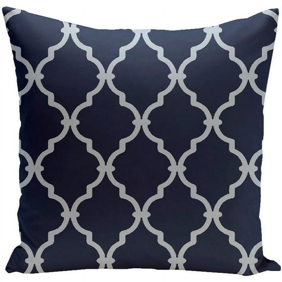 Simply Daisy 16" x 16" Geometric Decorative Pillow, Navy Blue