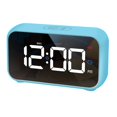 thumbnail image 1 of yellow Reloj de escritorio con música Bluetooth LED, espejo de control de voz inteligente de carga, cinco grupos de despertadores, 1 of 5