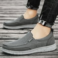thumbnail image 5 of Big Size Men's Casual Low Top Canvas Shoes Male Loafers Sneakers Slip On Breathable Flats Boat Shoes Driving Shoes Moccasins Casual Walking Shoes, 5 of 15
