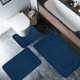 thumbnail image 5 of Juego de 3 alfombras de baño, alfombrilla grande para baño, tapa de inodoro y alfombrilla para suelo, 80 x 50 cm + 40 x 60 cm + 40 x 50 cm, suaves, absorbentes, antideslizantes, lavables y, 5 of 8