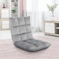 thumbnail image 6 of ZENSTYLE Adjustable Floor Chair Bed Couch Recliner Lazy Seat Sofa Chair Folding Gaming Lounger Padding Seat Backrest Indoor Gray, 6 of 10