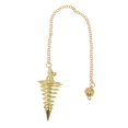 thumbnail image 3 of Here's a polished and professional product description based on your input:\n\n \n\n**Stylish Spiral Cone Metal Pendant Necklace with Hollow Chain –, 3 of 5
