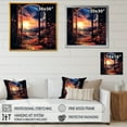 thumbnail image 4 of Designart "Sunset Meadow Breeze Views Through Windows" Landscapes Framed Wall Art Decor - Traditional Red Meadow Entryway Framed Wall Art, 4 of 6