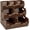 Brown, variant on Homestead Wood Pantry Storage Bins, Set of 3 Stackable Potato and Onion Organizer with Handles, Chestnut