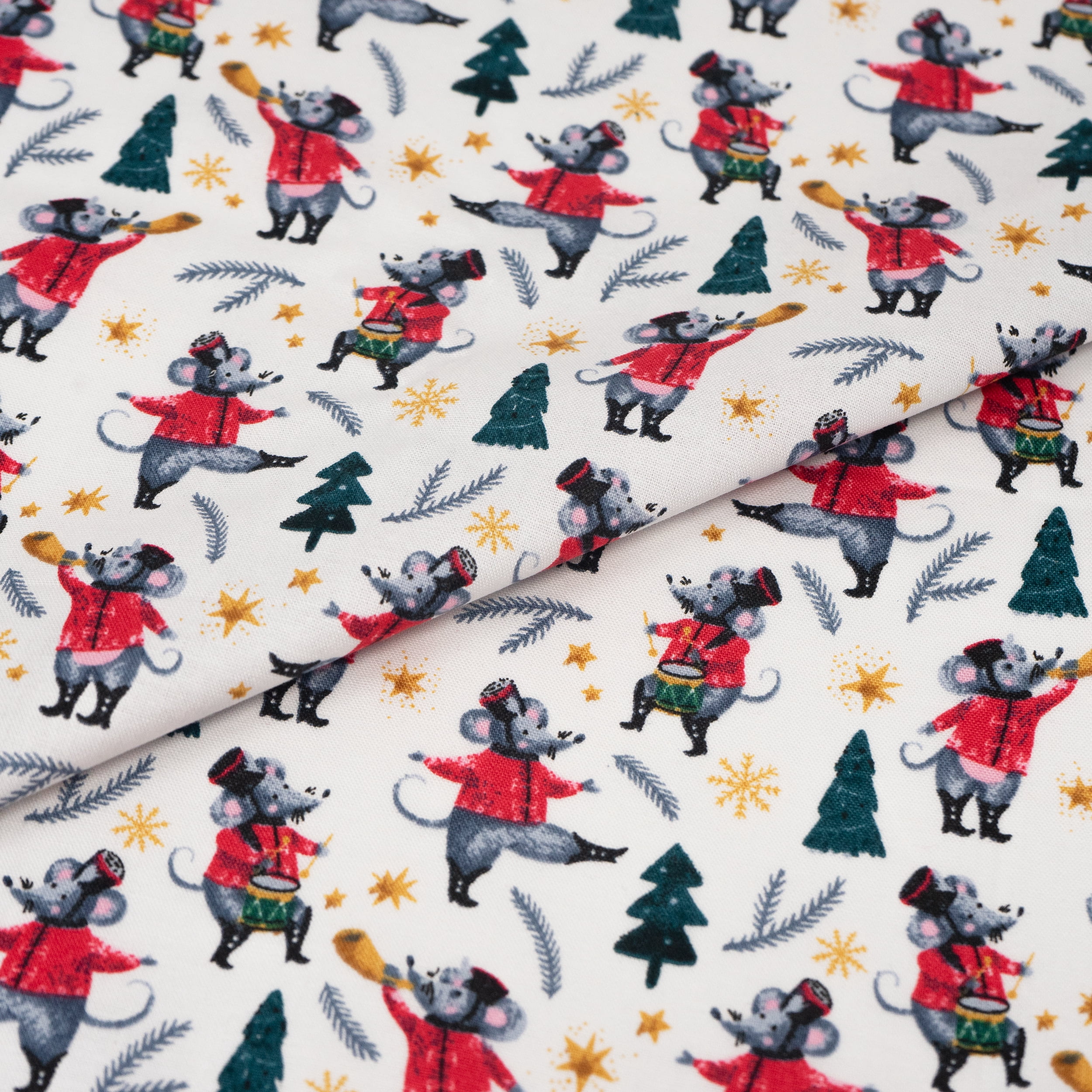 Singer Print Fabric, 100% Premium Cotton, Christmas Nutcrackers Mickie Mouse, 3 Yards