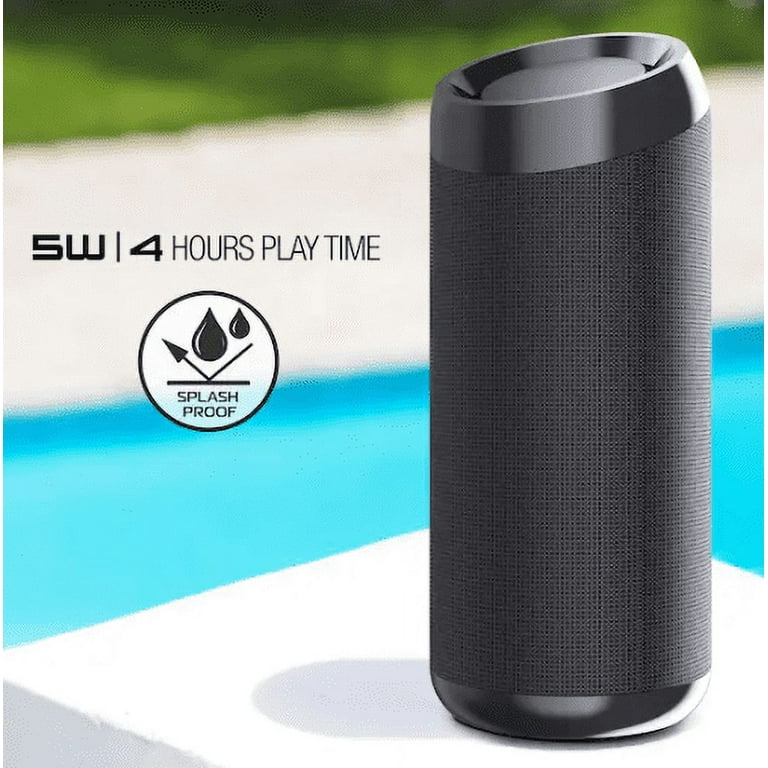 Tzumi Aquaboost Boom Black Wireless Bluetooth Speaker Water Resistant 4 hrs