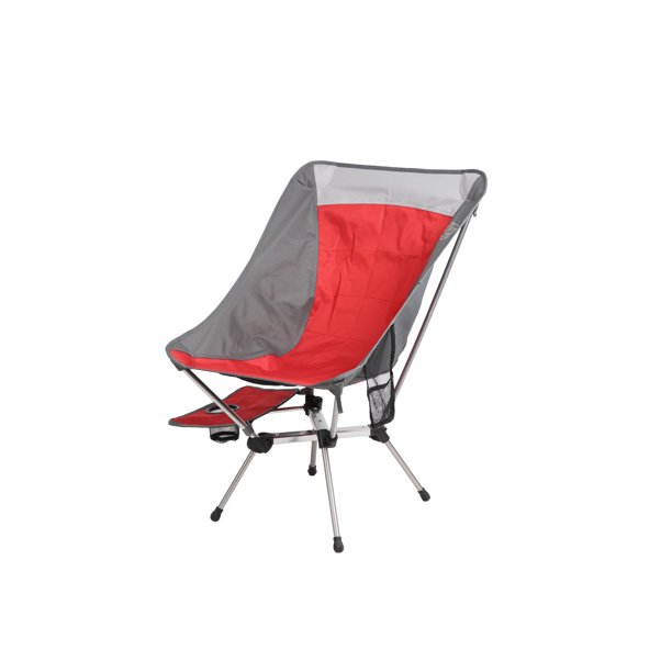 Timber Ridge Yew xFrame Backpack Camping Chair, Red and Gray, Adult