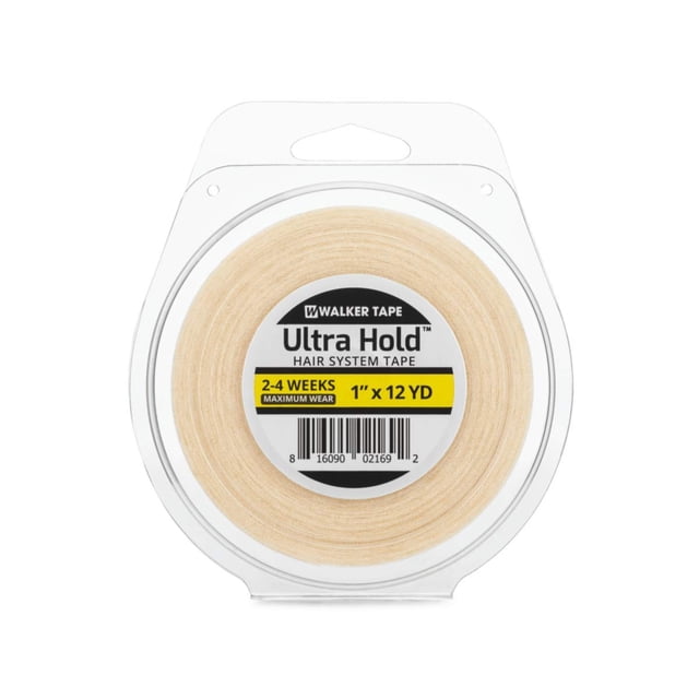 Walker Tape Hold Hair Extension Tape Roll (1" x 12 Yard) WKR-UHT-M3 Clear 36 Foot (Pack of 1)