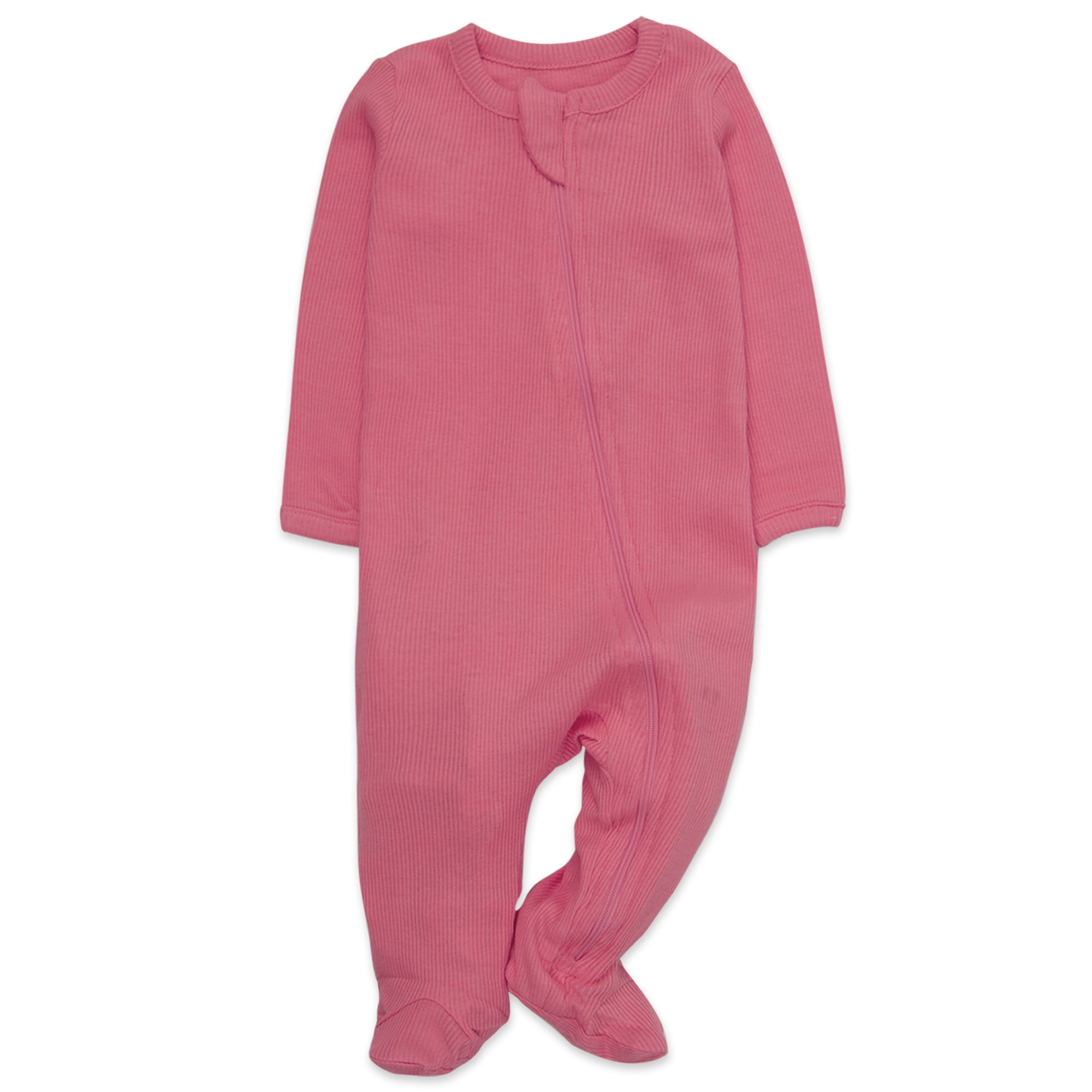 Baby Essentials Newborn Infant Girls 0 Months 4 Pack Footie Bodysuits