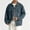 Navy, variant on TKKCS Mens Vintage Washed Denim Jacket Long Sleeve Loose Fit Casual Workwear Trucker Coat with Multi Pockets Dark Blue XL