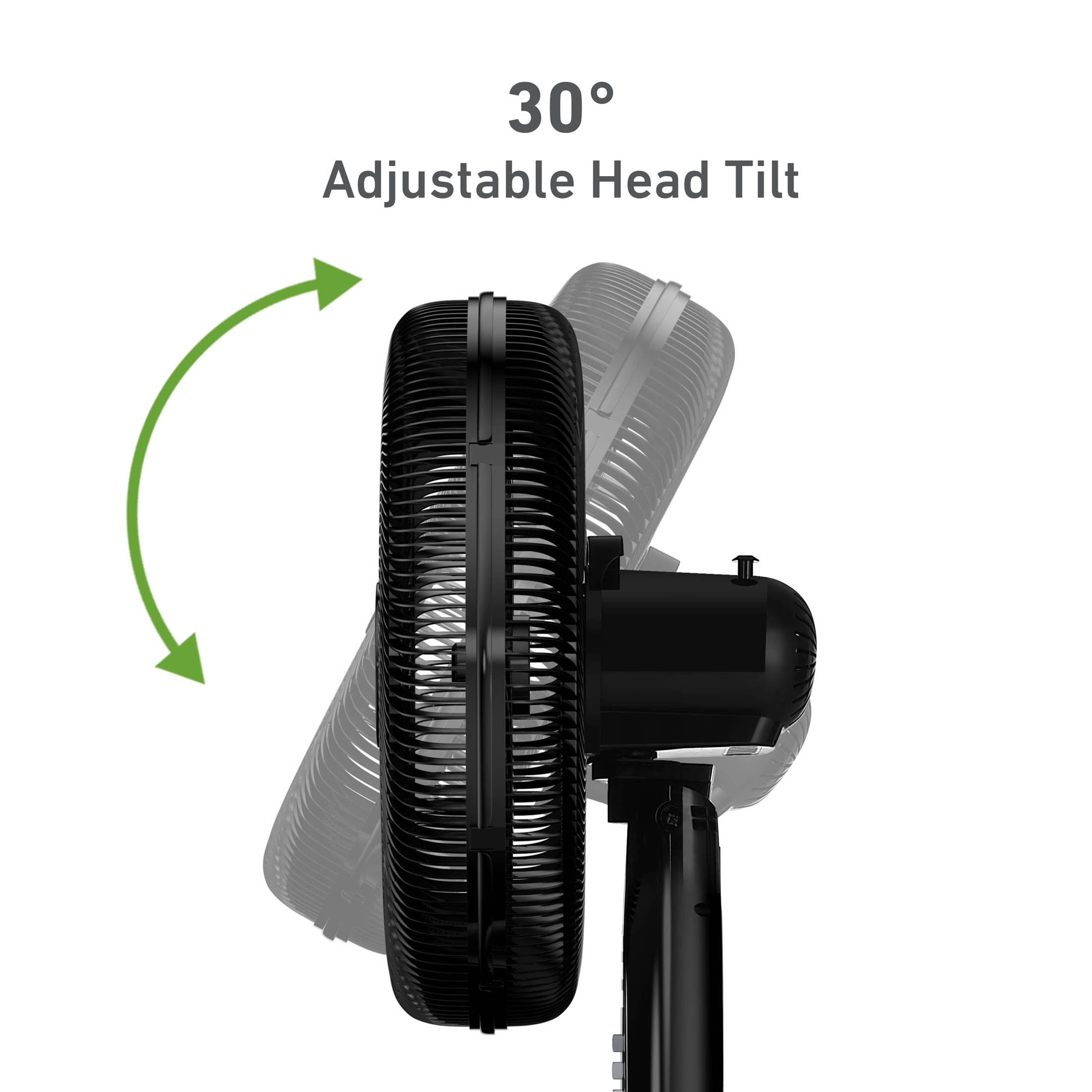 Holmes Big Breeze 16" Manual Oscillating Powerful Airflow Stand Fan, 3 Speeds, Black