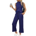 thumbnail image 1 of Set Lounge SAMPEEL de 2 piezas para mujer 2024, verano, azul real, 1 of 6