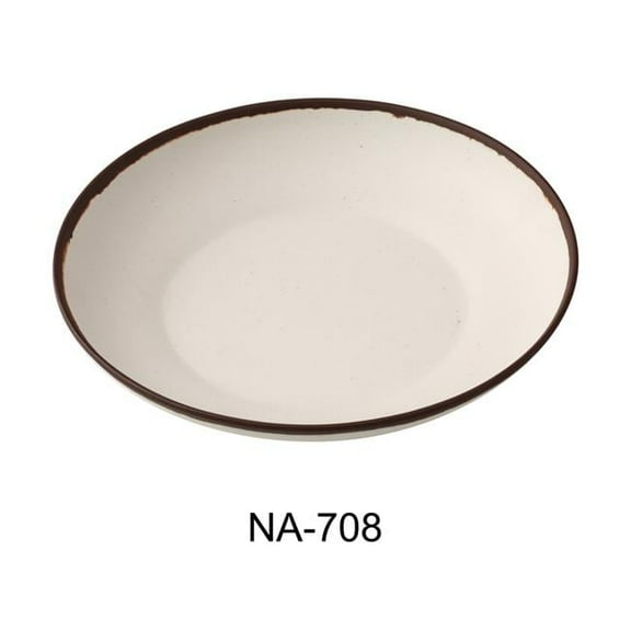 Yanco NA-708 Nature Art 8 x 1.5 in. Salad & Soup Bowl, White - 20 oz - Melamine - Pack of 36