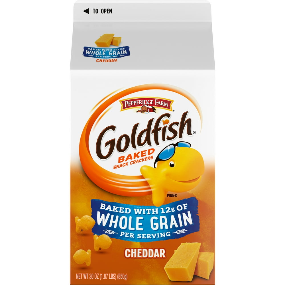 Pepperidge Farm Goldfish Cheddar Crackers, Baked with Whole Grain, 30