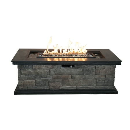 Bond Gas Fire Pit With Water Fountain, Bronze Fire Pit Fountain