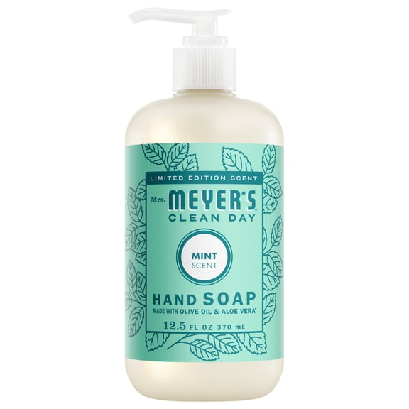 Mrs. Meyer’s Clean Day Hand Soap, Mint Scent, 12.5 Fl Oz Bottle