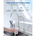 thumbnail image 2 of KFFKFF Stainless Steel Drinking Water Faucet, Lead-Free Design with Solid Brass Valve, High Arch Filtered Water Tap for Kitchen Sink, Bar Counter, Cafe Shop, Brushed Nickel Finish, 2 of 9