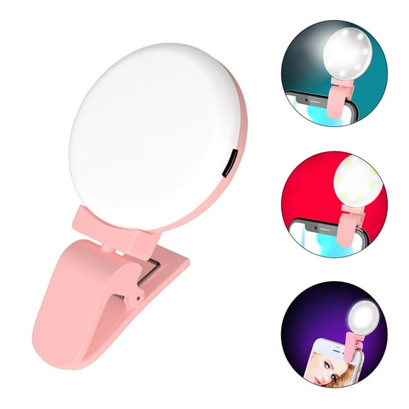 STRANDCHIC Mini Portable Selfie LED Ring Light with Clip-On for Smartphones and Phones
