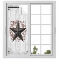 thumbnail image 2 of Texas Star Retro Window Privacy Film, Vintage Brown Red Berry Wooden Static Cling UV Sun Blocking Tint Film Heat Control Windows Films for Bedroom Bathroom, Window Stickers 23.6"x59", 2 of 8