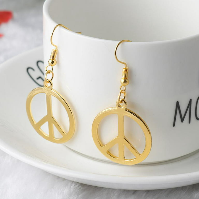 CXKUN Peace Sign Earrings Dove Earrings Peace Sign Dangle Earrings Silver  Peace Earrings Round Hoop Statement Earrings Stud Earrings Jewelry for  Women