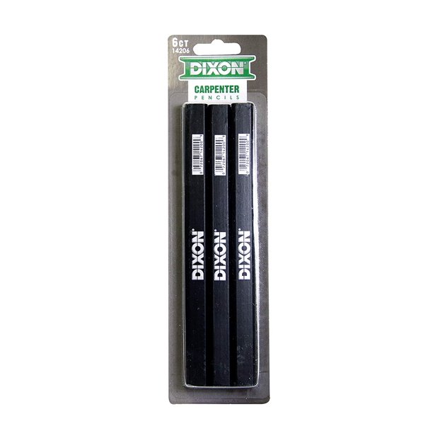 Dixon Carpenter Pencils Medium Black and Silver 6 Count 14206 Walmart