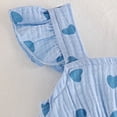 thumbnail image 6 of Xyant Toddler Baby Girl Clothes Knit Floral Fly Sleeve Tops Shorts Cute Summer Spring Outfits Infant Baby Girl Clothing Set (Blue,18-24 Months), 6 of 7