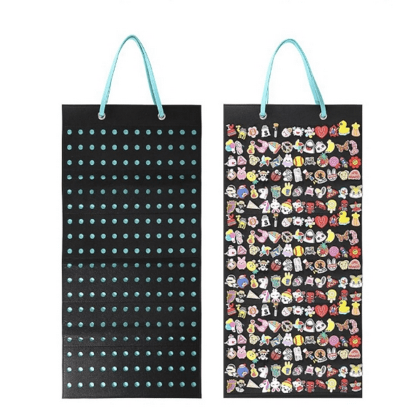 Shoe Charms Organizer Wall Hanging Collection Holder with 216 Holes, Portable D rative Croc Charms Display Hanging D ration Storage Organizer