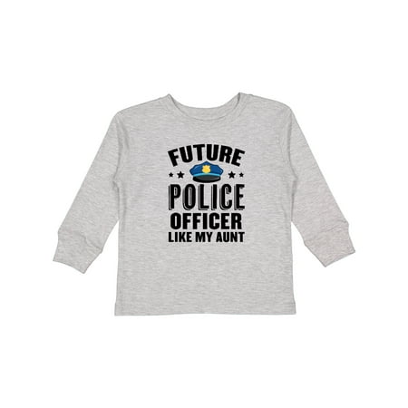 

Inktastic Future Police Officer Like My Aunt Boys or Girls Long Sleeve Toddler T-Shirt