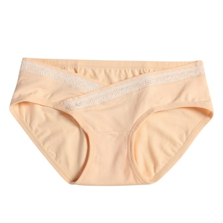 

Qcmgmg Women s Seamless Briefs V-shaped Low Waisted Panties Plus Size L