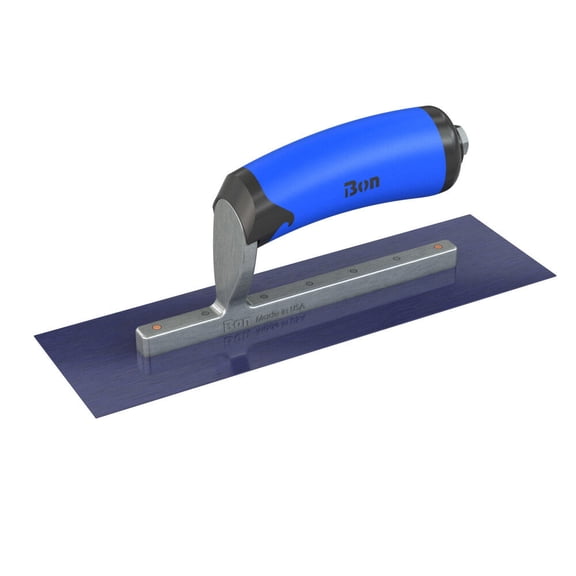 Bon Tool         Blue Steel Finsihing Trowel - Square End - 10" x 3" with Comfort Wave Handle
