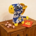 thumbnail image 4 of Plush Horse Zodiac Mascot Stuffed Animal for Luck and Celebration - Soft Toy Collectible for Festive Home Decor - Cultural Themed Gift(Blue), 4 of 6