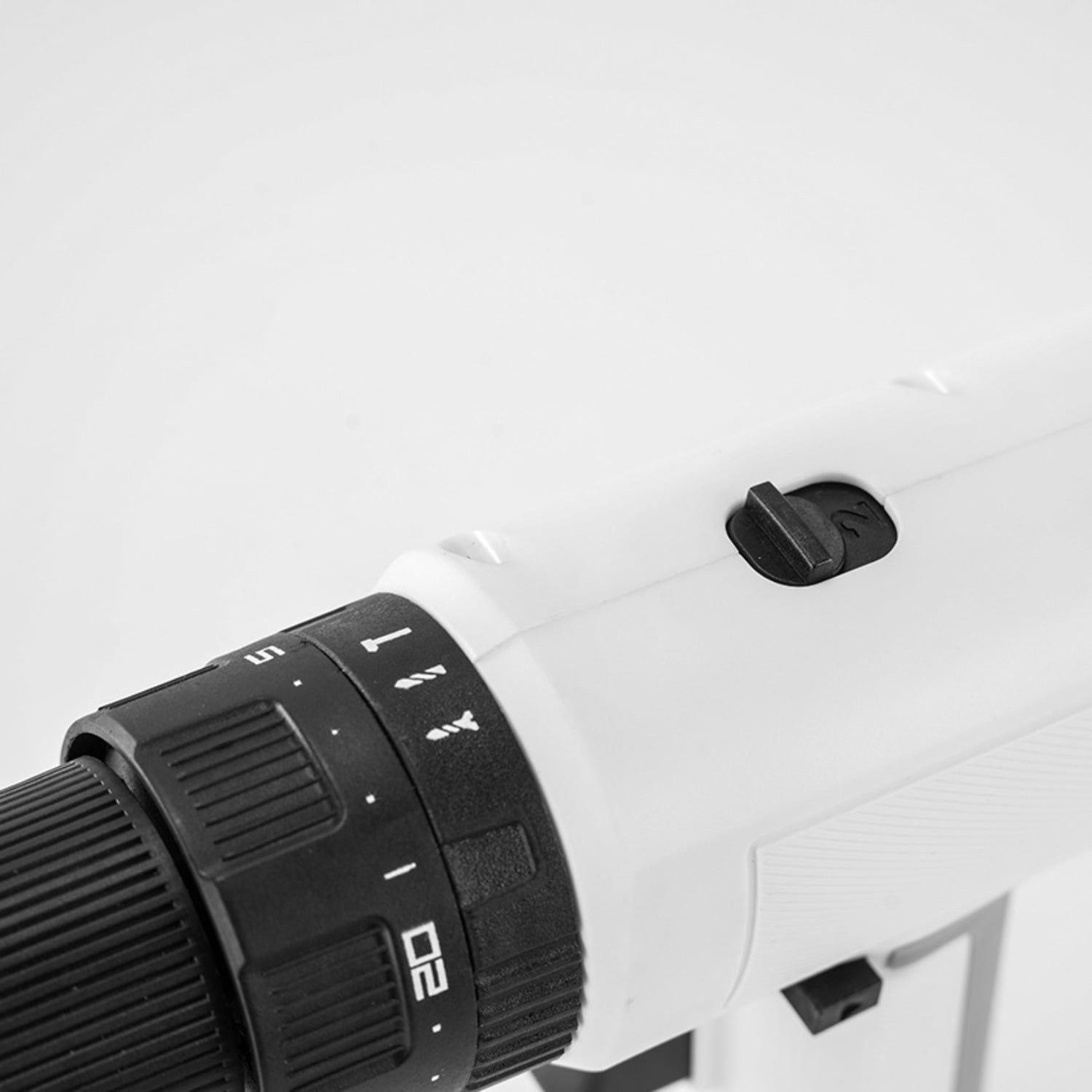 White Smart Brushless Impact Drill, Cordless Lithium-ion Drill Driver for Home Use