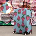 thumbnail image 4 of Red Strawberry Plants Blue Pattern Luggage Cover Fashion Suitcase Cover Baggage Covers Fit 25-28 Inch Luggage (Go Travel), 4 of 5