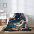thumbnail image 2 of Sikiie Artistic Starry Sky Moon Book Cozy Flannel Fleece Throw Blanket: Lightweight & Thick for All Seasons - Perfect for Women, Men, & Kids"50"x40", 2 of 6
