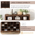 thumbnail image 5 of DEALTOPS Modern Freestanding Shoe Cabinet with 24 Square Shoe Compartments, Stylish Shoe Rack with Large Storage Capacity for Entryway - Rustic Brown, 5 of 8