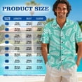 thumbnail image 6 of Whosucclay Green Palm Leaves Print Couple Hawaiian Matching Outfits Men's Button Down Shirt Womens Summer Dress Sleeveless Midi Dresses Family Matching Hawaii Outfits Sets for Husband and Wife, S, 6 of 7